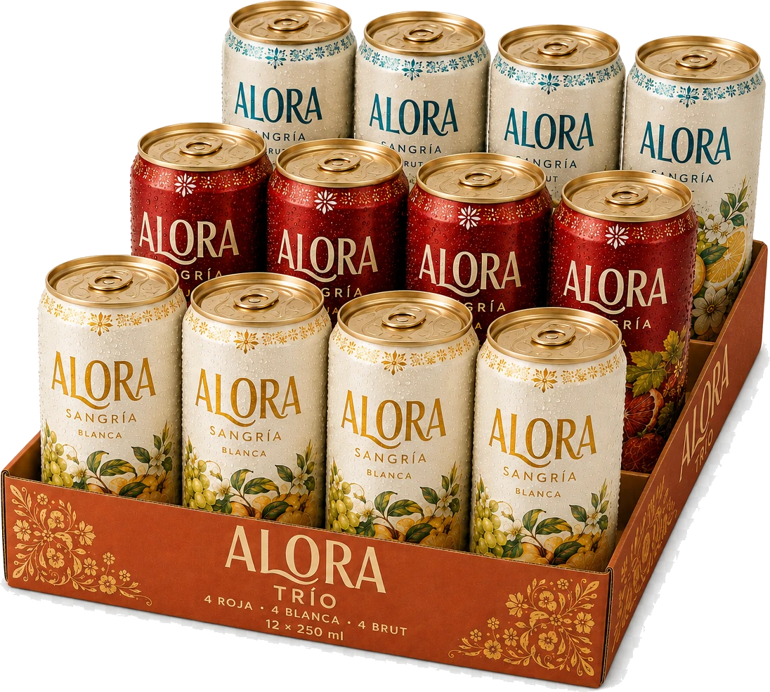 ALORA La Degustación tasting tray — 4 Blanca · 4 Roja · 4 Brut
